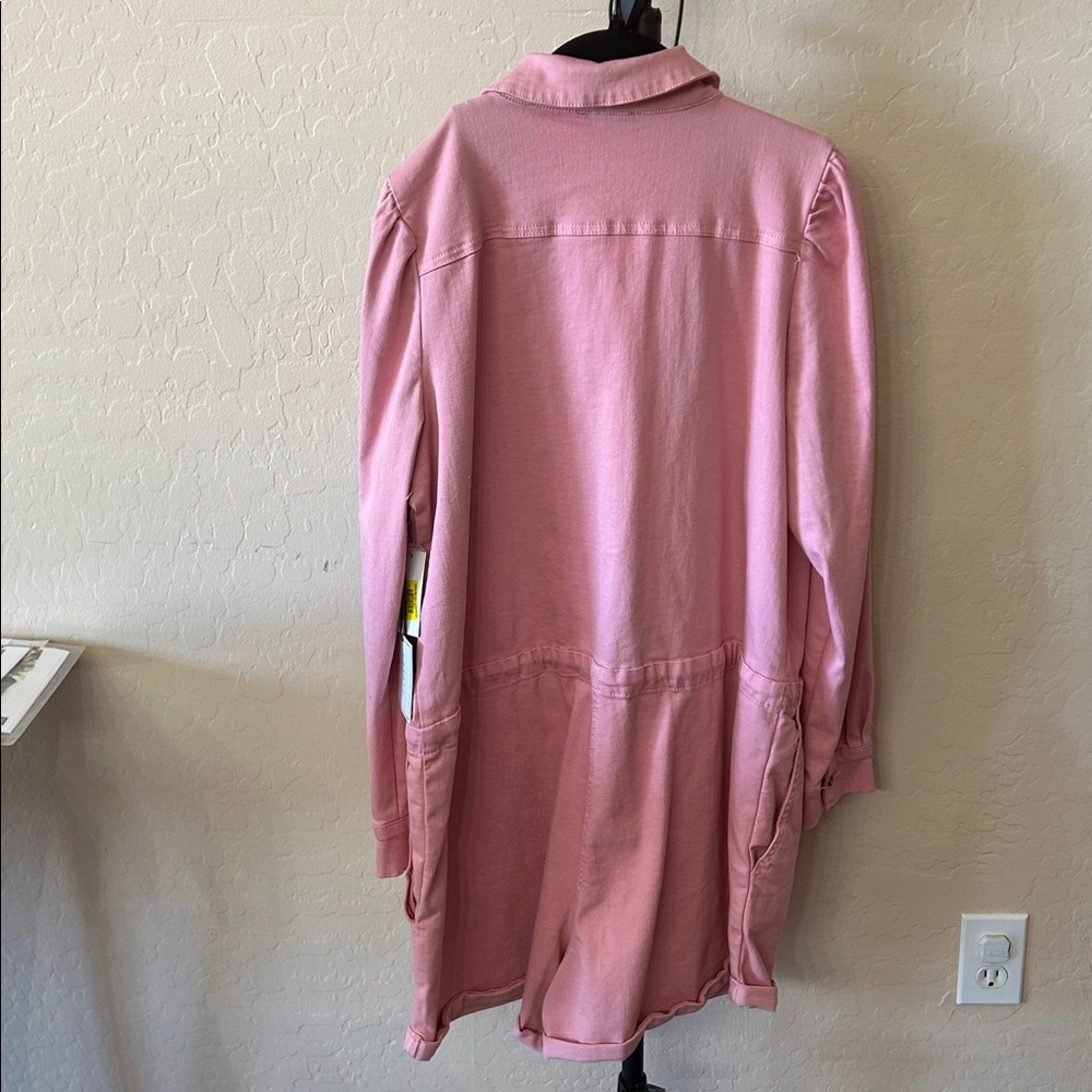 Pink Drawstring Romper - Picture 2 of 5